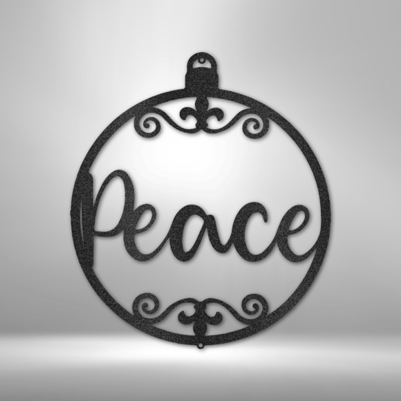 Peace Ornament Steel Sign Laser Cut Powder Coated Home & Office Metal Wall Decor